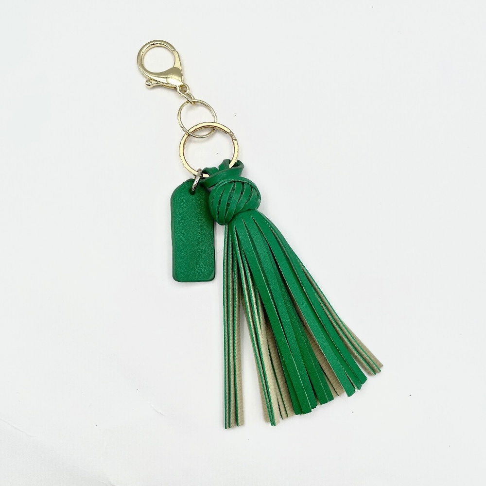 EUC Large Green Tassel Key Chain or Bag Charm